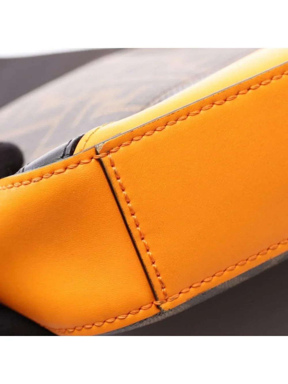 Fendi Shoulder Bag Diagonal Camera Case Zucca Brown Black Orange Leather
